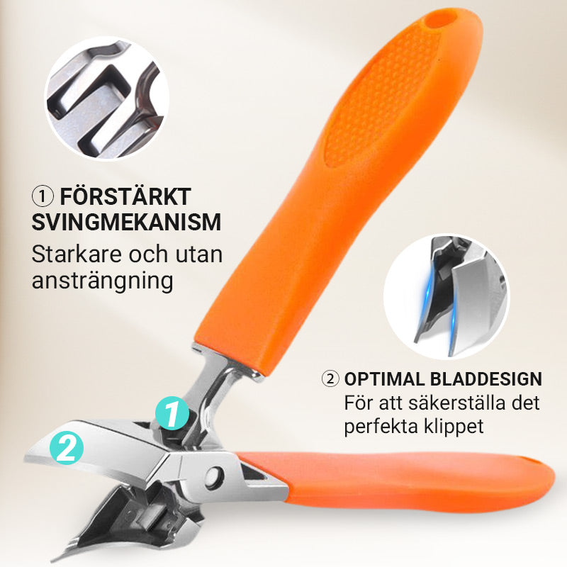👍KÖP 1 FÅ 1 GRATIS🔥Anti-stänk snedställd nagelklippare med bred öppning