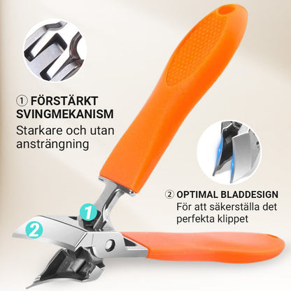 👍KÖP 1 FÅ 1 GRATIS🔥Anti-stänk snedställd nagelklippare med bred öppning