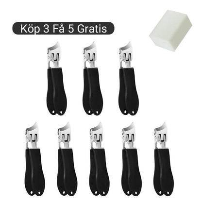 👍KÖP 1 FÅ 1 GRATIS🔥Anti-stänk snedställd nagelklippare med bred öppning