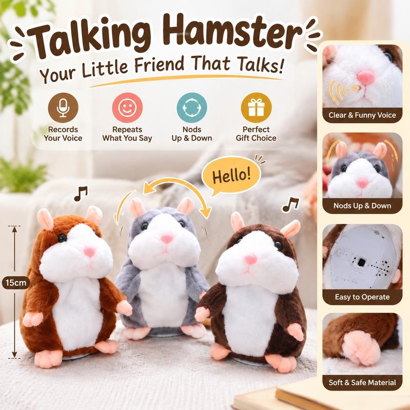 🐹✨ Pratande plyschhamster – upprepar det du säger, skakar på huvudet & sprider glädje i vardagen 💕🎶