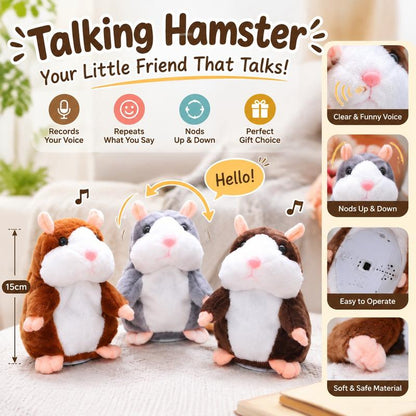 🐹✨ Pratande plyschhamster – upprepar det du säger, skakar på huvudet & sprider glädje i vardagen 💕🎶