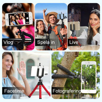📸🔥 BLÄCKSFISK MINI STATIV – PERFEKT FÖR DIN SMARTPHONE & KAMERA!