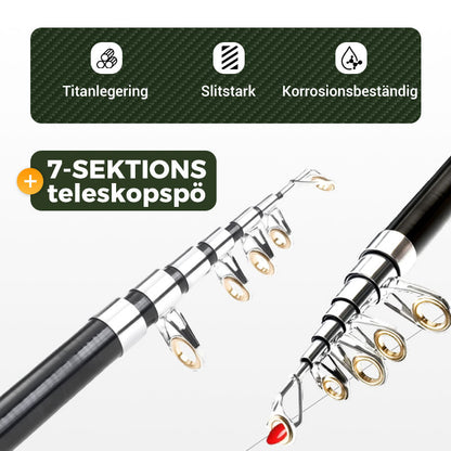 🔥59% rabatt på Black Friday🔥Vikbara fiskespön Självlinjiga bärbara gjutspön i fickformat