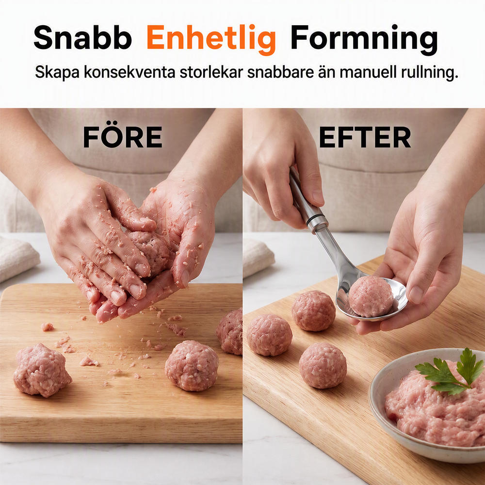 📢🍖 Köttbulleformare i rostfritt stål – forma perfekta köttbullar snabbt och enkelt ⏰✨
