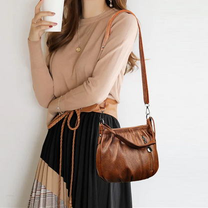 ⏰ Kun nå 50 % rabatt!👜✨ Avslappet plissert veske i mykt skinn ✨ – Praktisk bøtteveske med stil 💼 Lett, slitesterk og perfekt for hverdagsbruk! 🌟 
