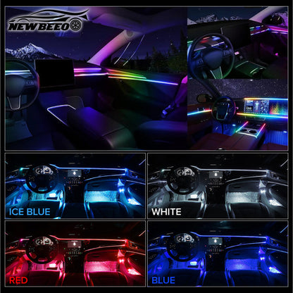 🚗✨ LED-ljusslinga för bilens interiör – anpassningsbar stämningsbelysning, enkel montering & snyggare bilmiljö 🌈💡