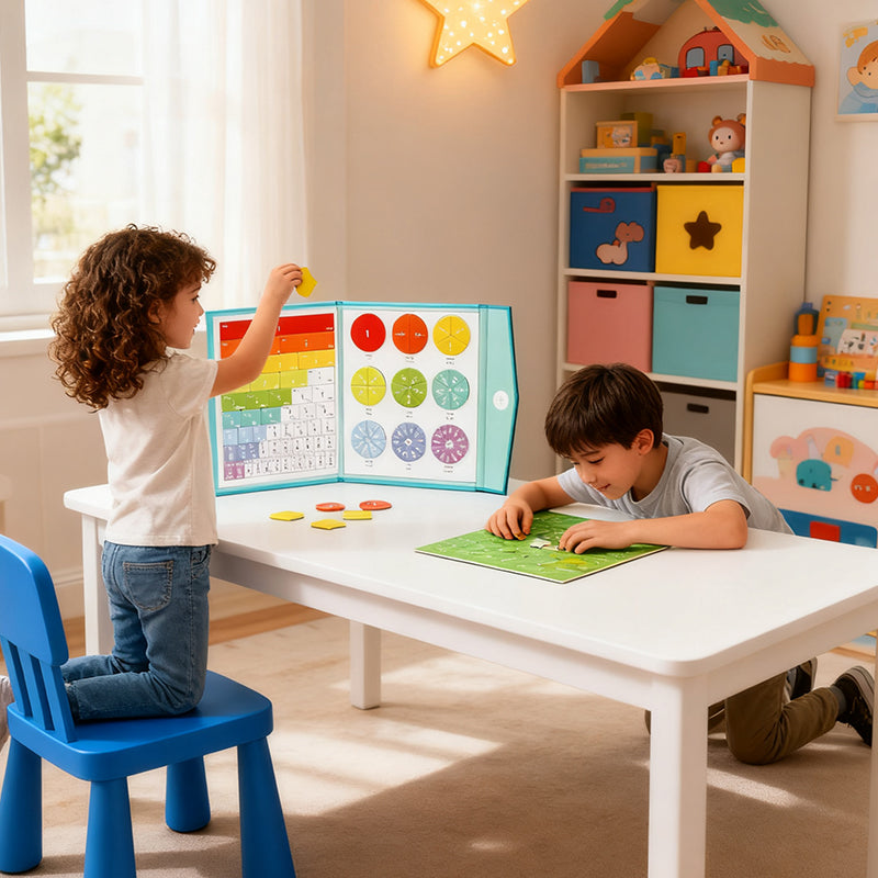 🧩 52% RABATT! 🧲 Montessori Fraktionspussel – Magnetiska Delar, Pedagogiskt & Utvecklar Matematikförståelse ✨