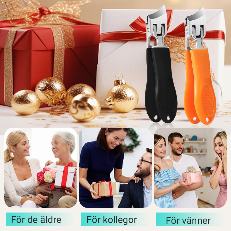 👍KÖP 1 FÅ 1 GRATIS🔥Anti-stänk snedställd nagelklippare med bred öppning