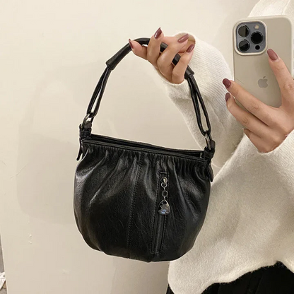 ⏰ Kun nå 50 % rabatt!👜✨ Avslappet plissert veske i mykt skinn ✨ – Praktisk bøtteveske med stil 💼 Lett, slitesterk og perfekt for hverdagsbruk! 🌟 