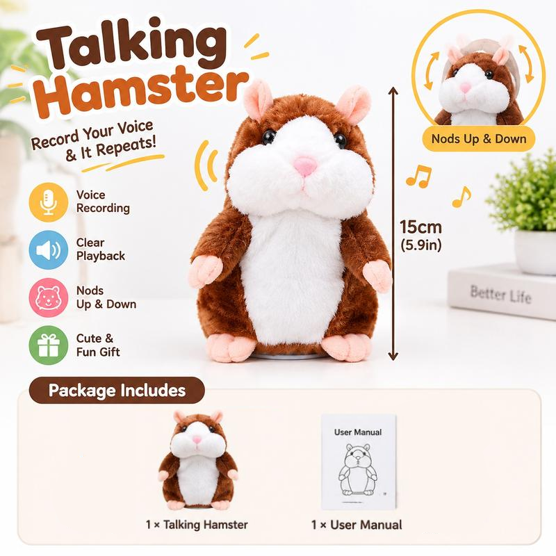🐹✨ Pratande plyschhamster – upprepar det du säger, skakar på huvudet & sprider glädje i vardagen 💕🎶