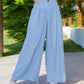 High Waist Zipper Wide Leg Denim Women Pants