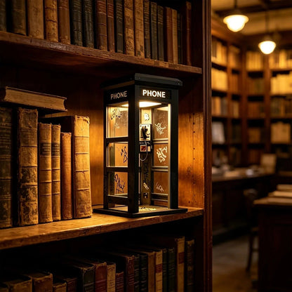 ✨ Vintage telefonkiosk-stämningslampa
