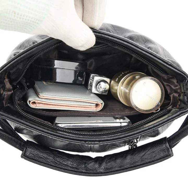 ⏰ Kun nå 50 % rabatt!👜✨ Avslappet plissert veske i mykt skinn ✨ – Praktisk bøtteveske med stil 💼 Lett, slitesterk og perfekt for hverdagsbruk! 🌟 