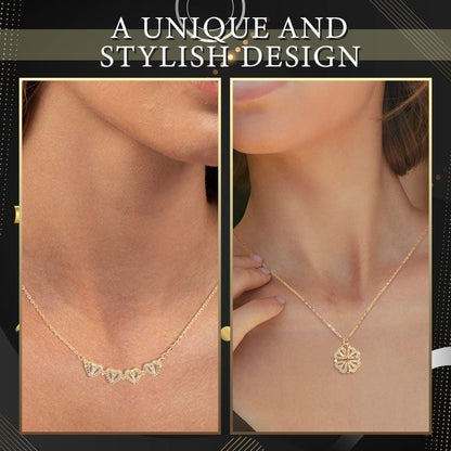 🎁Bästa julklappen🎁 Lyckobringande fyrklöver & hjärtformat halsband