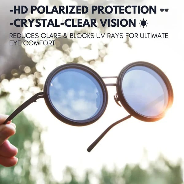 🕶️ 50 % RABATT NU! 🌞 Justerbara polariserade runda solglasögon – UV400-skydd, lätta och reptåliga ✨