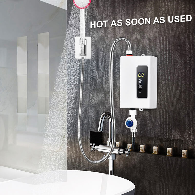🚿50% RABATT & FRI FRAKT!✨Tanklös Varmvattenberedare⚡Digital Temperaturkontroll med Kompakt Design för Omedelbar Varmvattenförsörjning🌡️