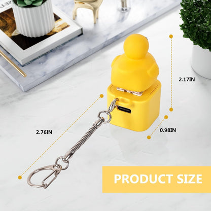 🔥Heta erbjudanden - Upp till 50% rabatt🔥Frog Croak Fidget-leksak - Uppladdningsbar Grodkväkande Nyckelring, Grodkväkande Stresslindrare med Färgade Ljus, Rolig och Bärbar Ångestlindrande Leksak