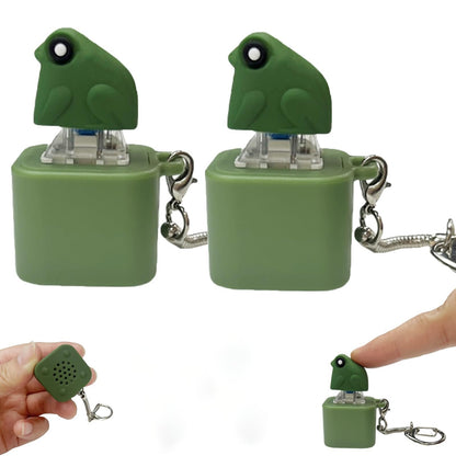 🔥Heta erbjudanden - Upp till 50% rabatt🔥Frog Croak Fidget-leksak - Uppladdningsbar Grodkväkande Nyckelring, Grodkväkande Stresslindrare med Färgade Ljus, Rolig och Bärbar Ångestlindrande Leksak