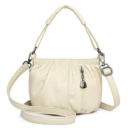 ⏰ Kun nå 50 % rabatt!👜✨ Avslappet plissert veske i mykt skinn ✨ – Praktisk bøtteveske med stil 💼 Lett, slitesterk og perfekt for hverdagsbruk! 🌟 