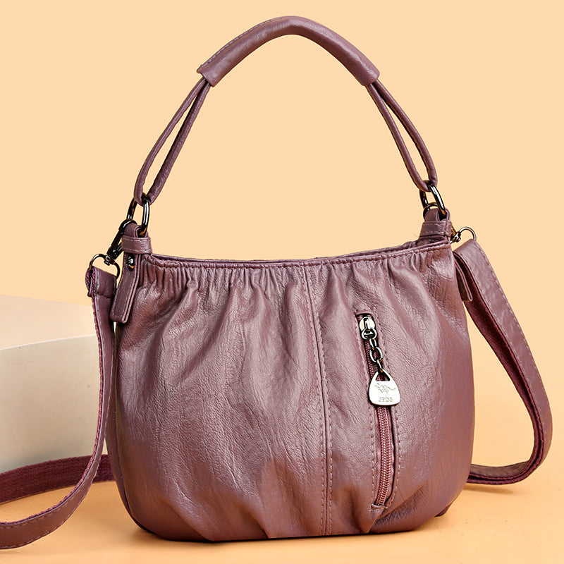 ⏰ Kun nå 50 % rabatt!👜✨ Avslappet plissert veske i mykt skinn ✨ – Praktisk bøtteveske med stil 💼 Lett, slitesterk og perfekt for hverdagsbruk! 🌟 