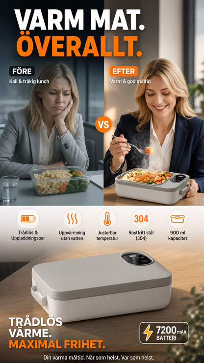 📢📢 50 % RABATT NU! 🍱⚡ Elektrisk matlåda med USB-laddning – självuppvärmande, lätt & perfekt för jobb, skola & resa 🎒