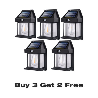 ☀️💡 Solcellsdriven vägglampa med rörelsesensor – IP65-vattenskydd, trådlös installation och smart utomhusbelysning 🏡✨