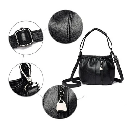 ⏰ Kun nå 50 % rabatt!👜✨ Avslappet plissert veske i mykt skinn ✨ – Praktisk bøtteveske med stil 💼 Lett, slitesterk og perfekt for hverdagsbruk! 🌟 