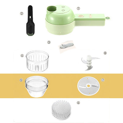 🛒 50% RABATT NU! 🔥4-i-1 portabel elektrisk skivningsuppsättning – multifunktionell för köksförberedelser ✨🥕