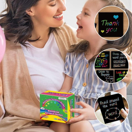 🎅Julklapp 61%OFF-【100 st/1 Set】DIY Rainbow Magic Scratch Paper Art Set