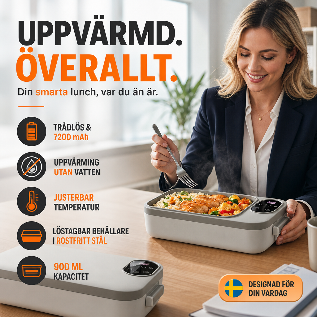 📢📢 50 % RABATT NU! 🍱⚡ Elektrisk matlåda med USB-laddning – självuppvärmande, lätt & perfekt för jobb, skola & resa 🎒