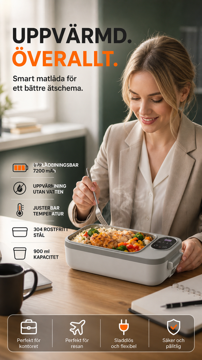 📢📢 50 % RABATT NU! 🍱⚡ Elektrisk matlåda med USB-laddning – självuppvärmande, lätt & perfekt för jobb, skola & resa 🎒