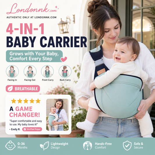 🎉 Rea 2026 – Över 30 000 sålda! 👶 4-i-1-bärsel med god ventilation – 0–36 månader, fram/bak/med barnet vänd inåt/utåt – bekväm och händer-fria för föräldrar och barn! ✨