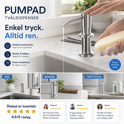 🧴✨ Diskmedelsdispenser med 99 cm slang & 360° rotation – håll diskbänken renare och mer organiserad 🚰