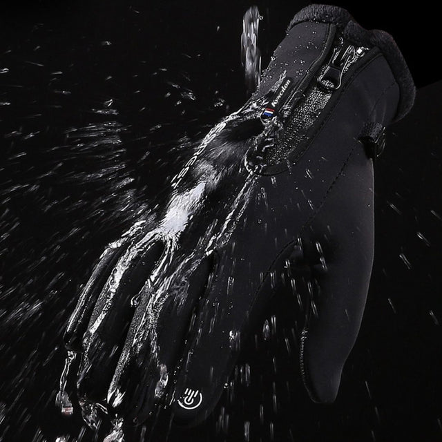 Vattentät, pekskärmsvänliga handskar