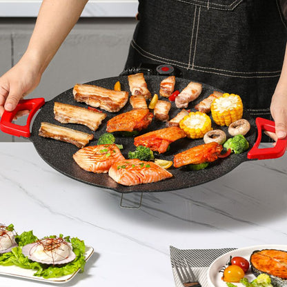 🔥 50 % RABATT! Gratis frakt! 🔥 🍳 Elektrisk stekeplate med slippbelegg ✨ Passer for innendørs og utendørs bruk ⚡ Viktige funksjoner: ✅ Ekstra stor overflate (40x25 cm) – kan grille 4 porsjoner samtidig ✅ Justerbar temperatur (80–230 °C) ✅ Enkel å rengjøre 