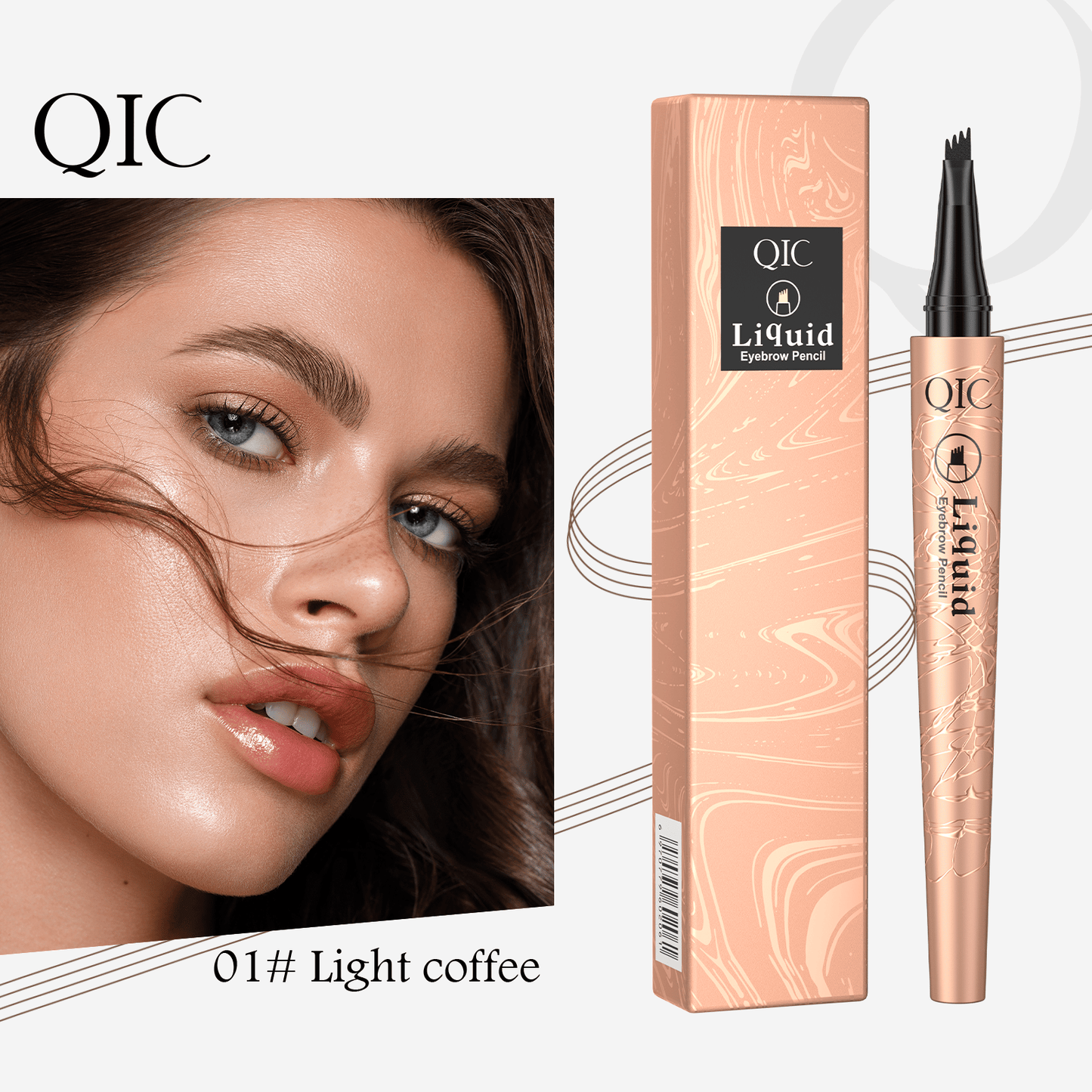 ✏️ KÖP 1, FÅ 1 GRATIS! ✨ 3D Microblading Penna – Vattentät, 4-in-1 Spets & Naturlig Ögonbrynseffekt 💄