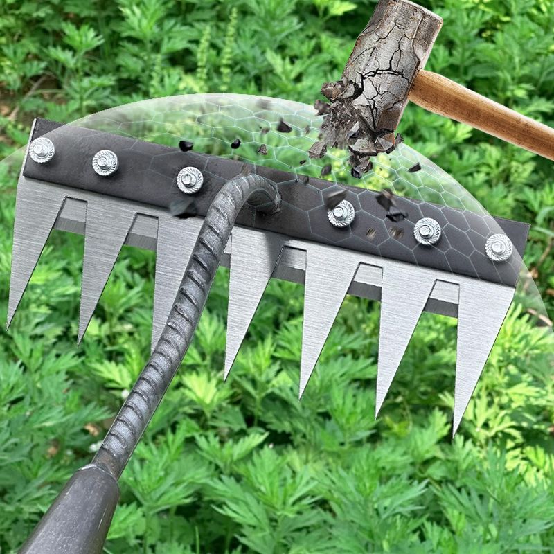 🍂🔥 TIDIGHÖSTENS BÄSTA ERBJUDANDE! 🌿 5/6/7/8-TANDS OGRÄSKRATTA I KOLSTÅL – EXTRA HÅLLBAR & EFFEKTIV