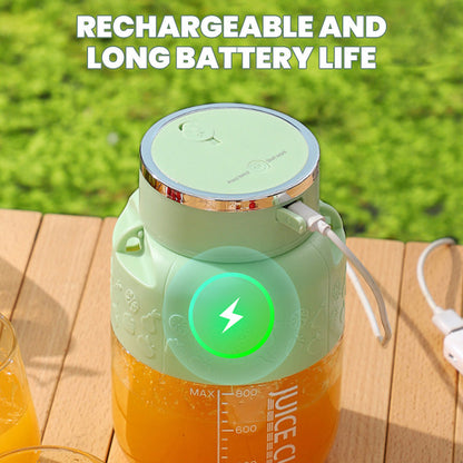 💪🍓 "Stor Kapacitet & Svensk Design! 🍹✨ 800ml Bärsmoothie-Mugg – Mixa dricka var som helst med USB-laddning + Silikonrem"