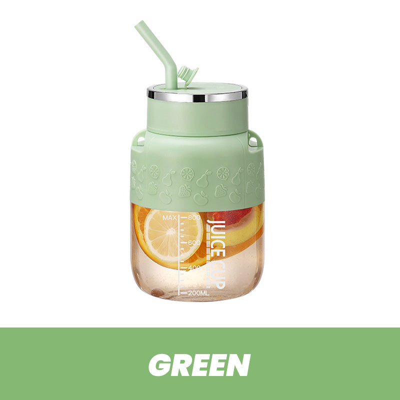 💪🍓 "Stor Kapacitet & Svensk Design! 🍹✨ 800ml Bärsmoothie-Mugg – Mixa dricka var som helst med USB-laddning + Silikonrem"