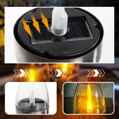 🕯️ KÖP 2 FÅ 1 GRATIS! ☀️ 6-Pack Solenergi-LED-Bordslampor – Flamlösa & Vattentäta, Auto Tänd/Släck med Skymningssensor för Trädgård & Fest 🏕️