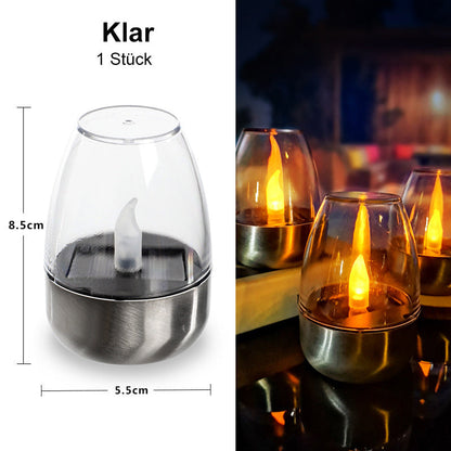 🕯️ KÖP 2 FÅ 1 GRATIS! ☀️ 6-Pack Solenergi-LED-Bordslampor – Flamlösa & Vattentäta, Auto Tänd/Släck med Skymningssensor för Trädgård & Fest 🏕️