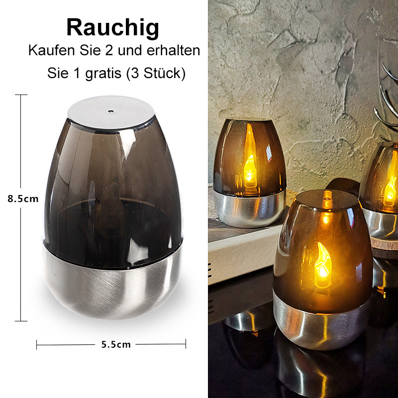 🕯️ KÖP 2 FÅ 1 GRATIS! ☀️ 6-Pack Solenergi-LED-Bordslampor – Flamlösa & Vattentäta, Auto Tänd/Släck med Skymningssensor för Trädgård & Fest 🏕️