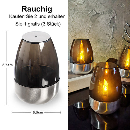 🕯️ KÖP 2 FÅ 1 GRATIS! ☀️ 6-Pack Solenergi-LED-Bordslampor – Flamlösa & Vattentäta, Auto Tänd/Släck med Skymningssensor för Trädgård & Fest 🏕️