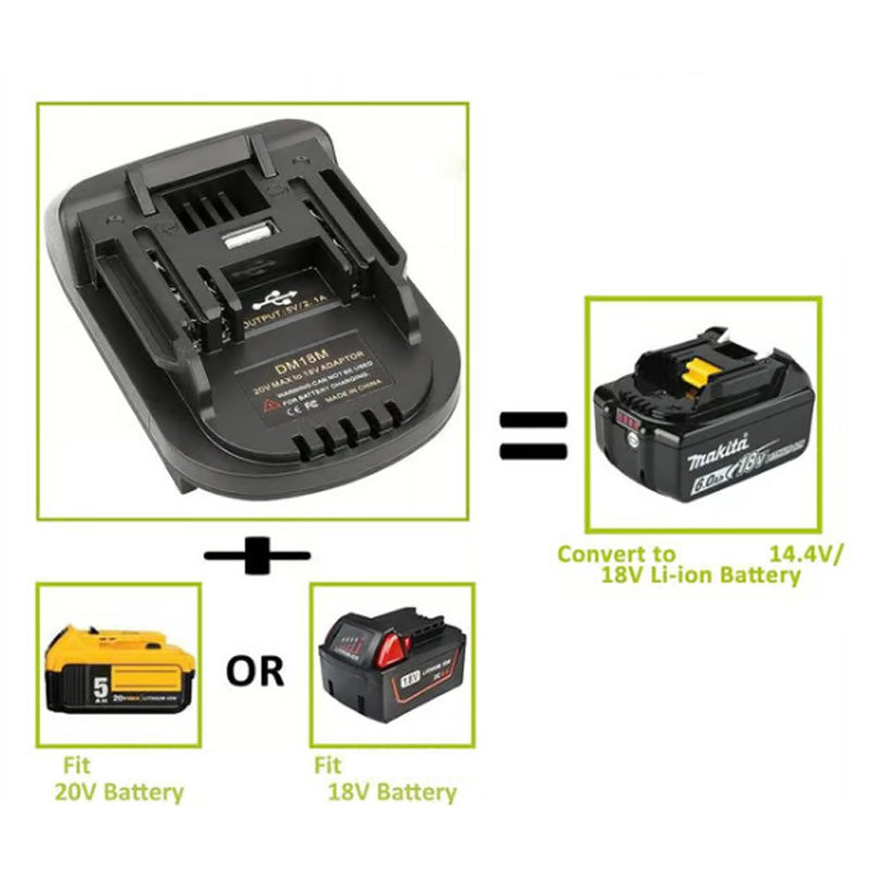🔥Litiumbatteriadapter for 18V batteriverktøy