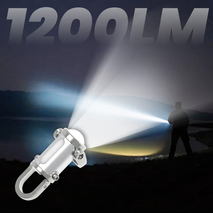 🔥Toppsalg🔥1200LM Superlys Mini Nøkkelring Lommelykt Vanntett 