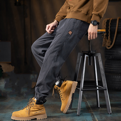 Men's Winter Casual Plush-Lined Cargo Jogger Pants