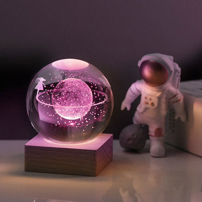 🥳2026 VARMT SALG🥳💞50 000+ SOLGT!💫🌌 Ta galaksen inn i rommet ditt. 3D-krystallkule nattlys – 50 % RABATT! ✨🌙