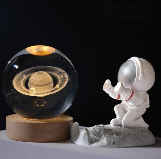 🥳2026 VARMT SALG🥳💞50 000+ SOLGT!💫🌌 Ta galaksen inn i rommet ditt. 3D-krystallkule nattlys – 50 % RABATT! ✨🌙