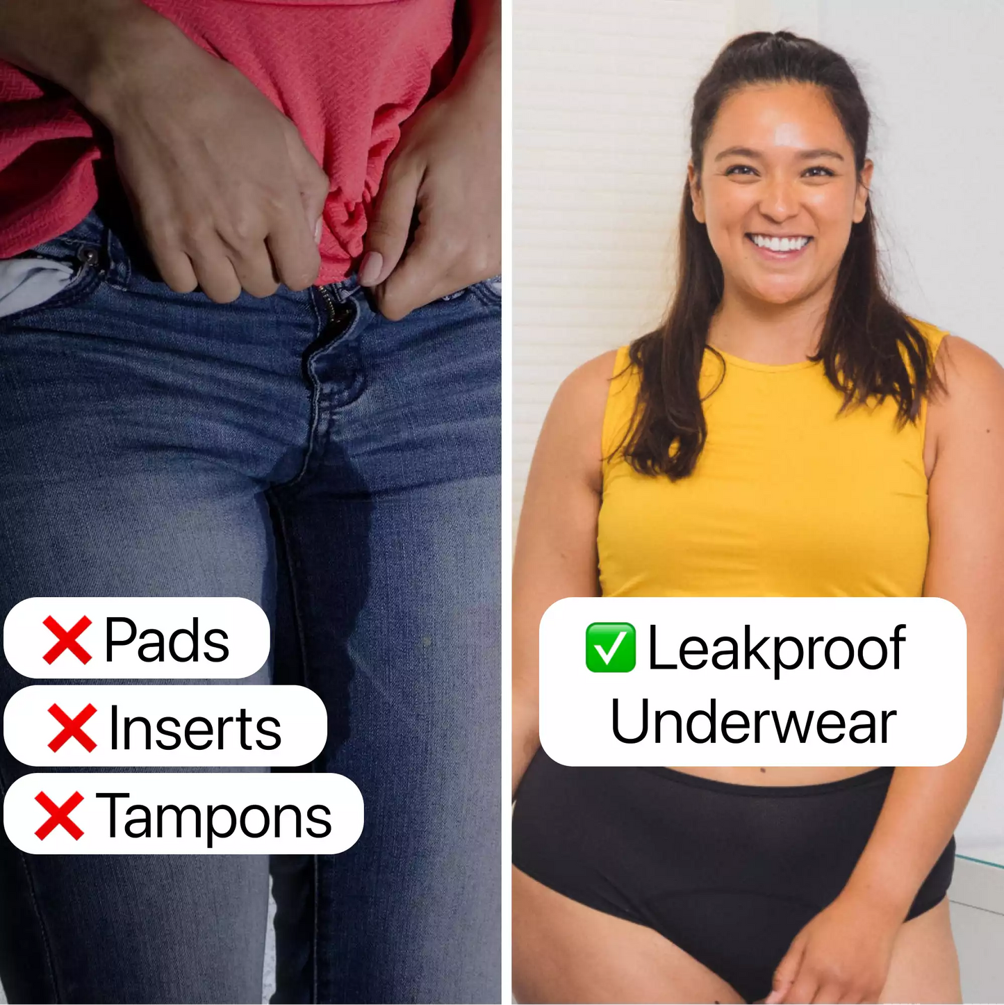 "✨ 2025 Bestseller | Höjdmiddade Läcksäkra Trosor | 3-Pack i Bambufiber 🌿"