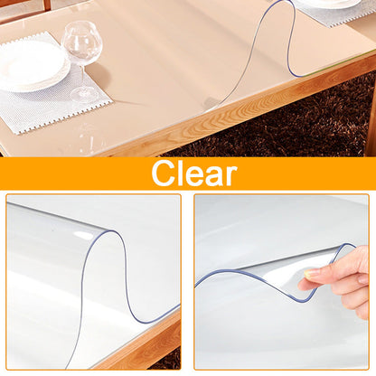 ✨🏡 Tjockt transparent bordsunderlägg i PVC – stilrent, praktiskt och perfekt för att skydda bordets yta 🍽️💎